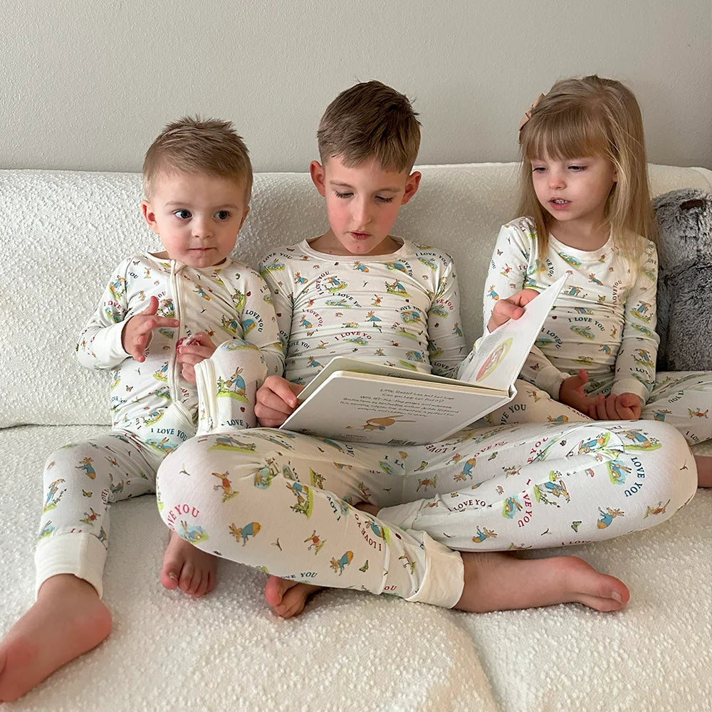 FancyPrince Mother's Day Bunny Love Kid Two-Piece Pajama Set