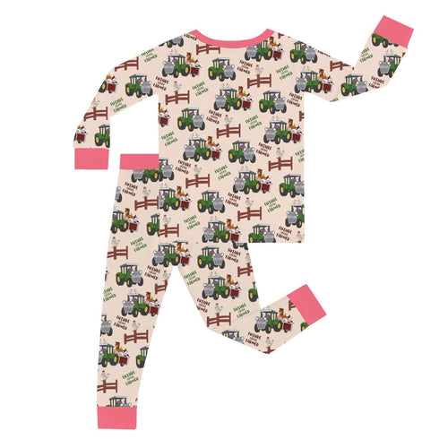 Animal Car Farm Kid Two-Piece Pajama Set