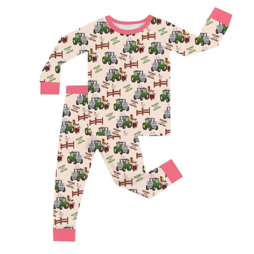 Animal Car Farm Kid Two-Piece Pajama Set