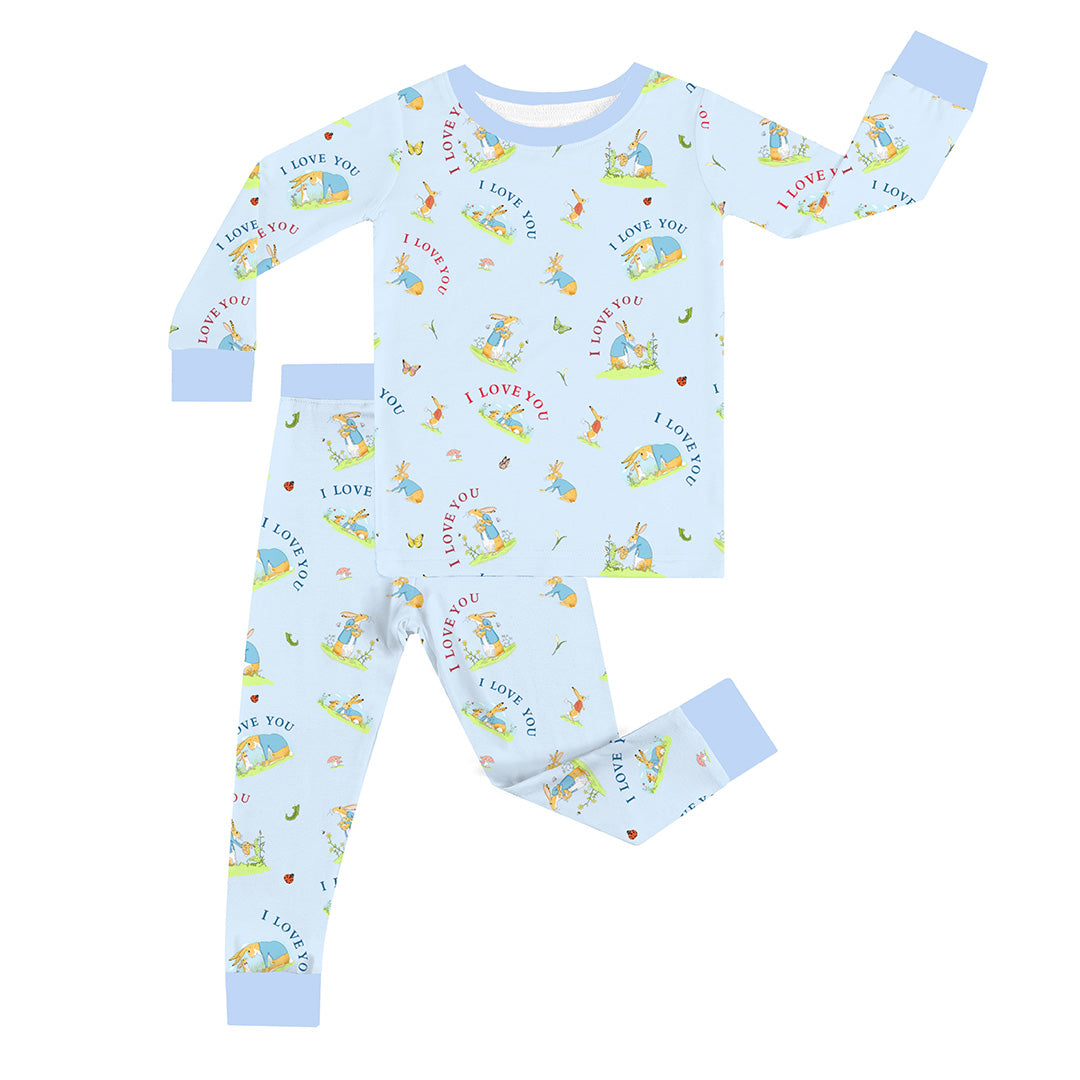 FancyPrince Mother's Day Bunny Love Kid Two-Piece Pajama Set