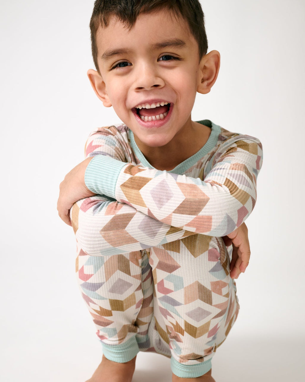 Kaleidoscope Dreams Ribbed Two-Piece Pajama Set