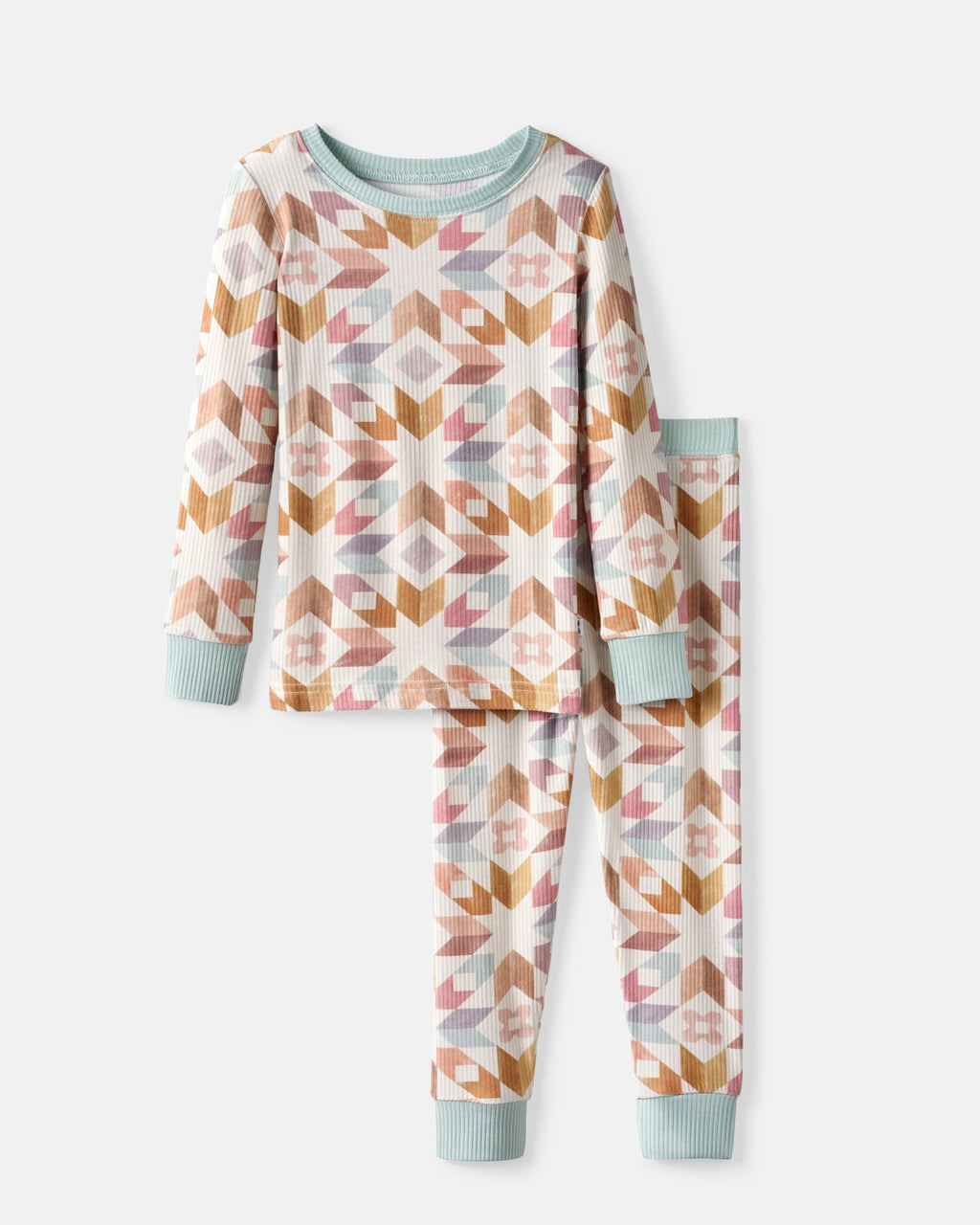 Kaleidoscope Dreams Ribbed Two-Piece Pajama Set