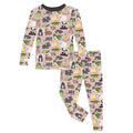Girl's Print  Long Sleeve Pajama Set - Baby Rose Too Many Stuffies