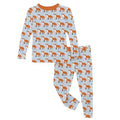 Boy's Print  Long Sleeve Pajama Set - Illusion Blue Fox & The Crow