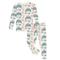 Long Sleeve Pajama Set - Natural Dolphins