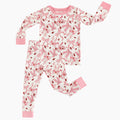 Bow Pink Bamboo Long Sleeve Pajama Set
