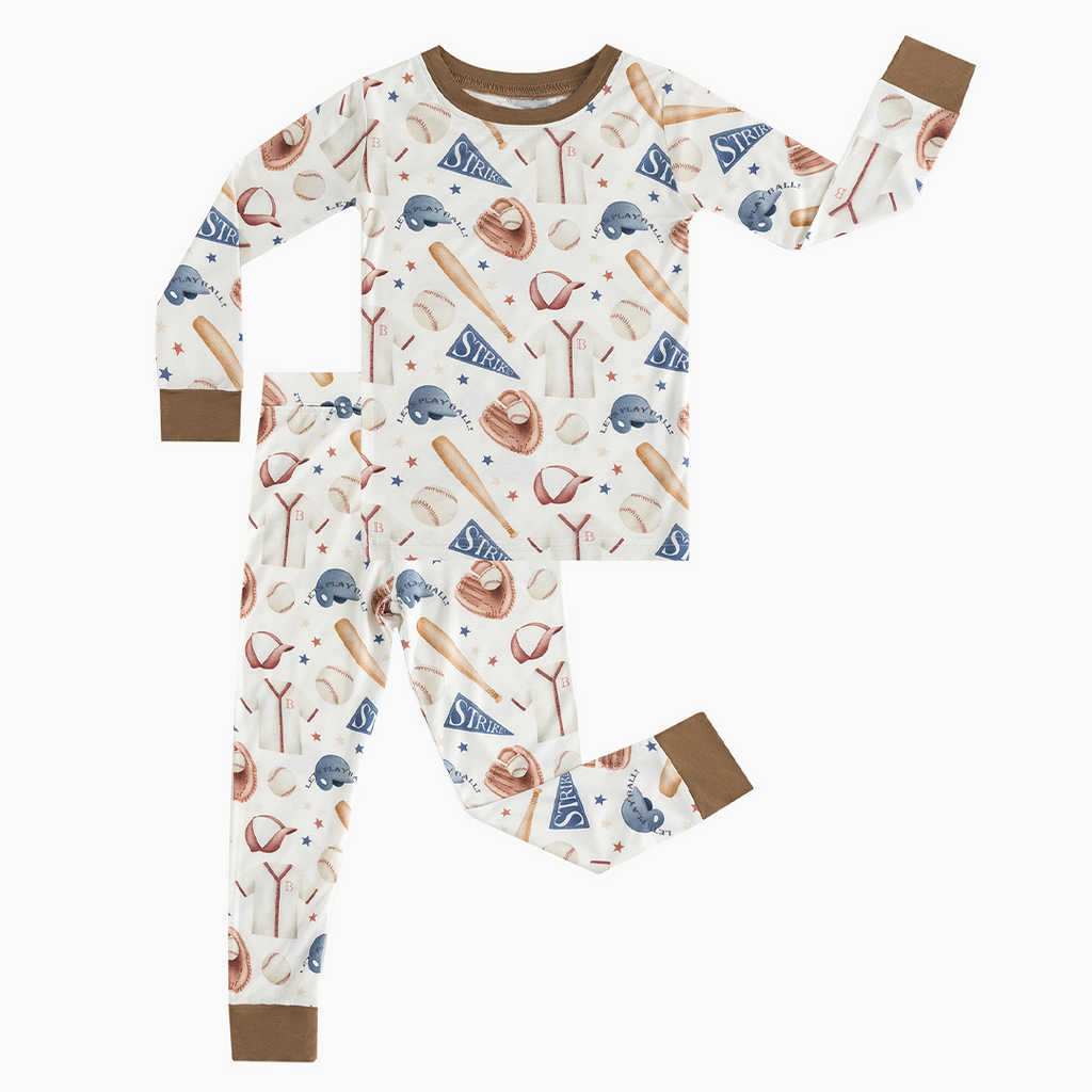 Baseball Uniform Bamboo Kid Two-Piece Pajama Set