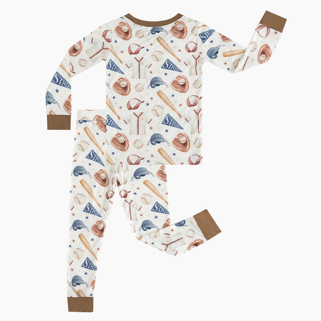 Baseball Uniform Bamboo Kid Two-Piece Pajama Set