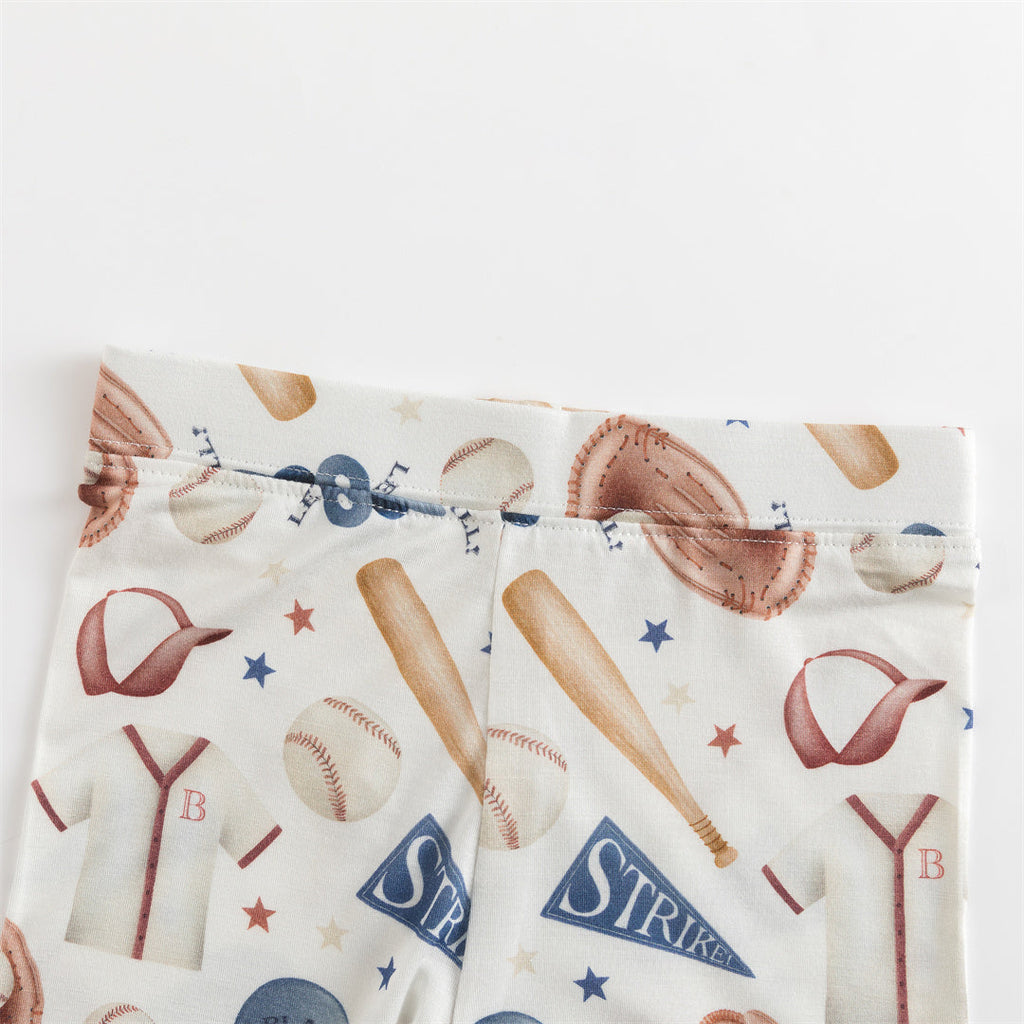 Baseball Uniform Bamboo Kid Two-Piece Pajama Set