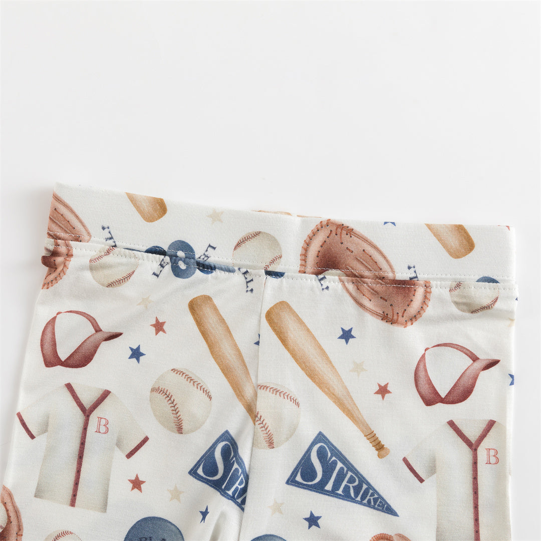 Baseball Uniform Bamboo Kid Two-Piece Pajama Set