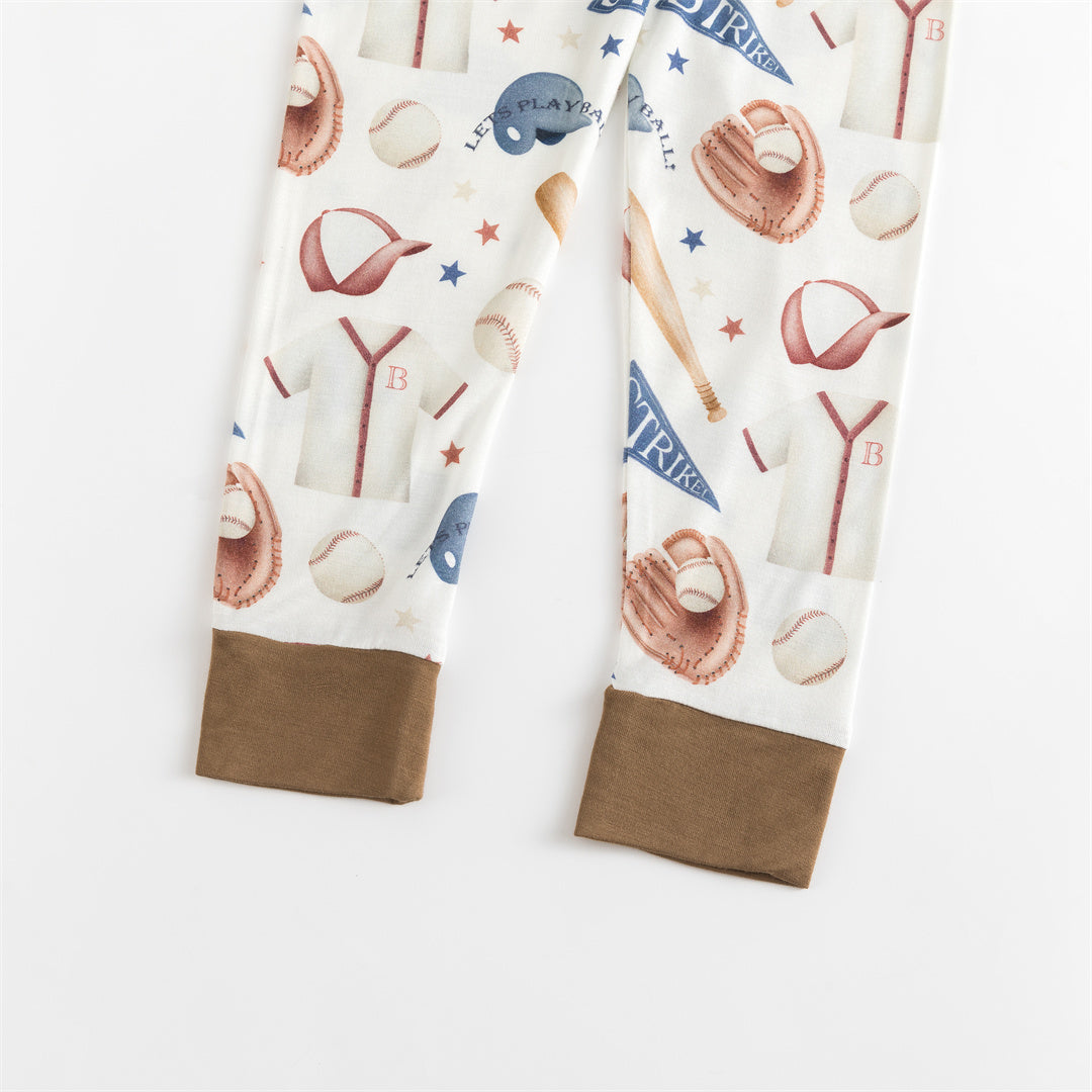 Baseball Uniform Bamboo Kid Two-Piece Pajama Set