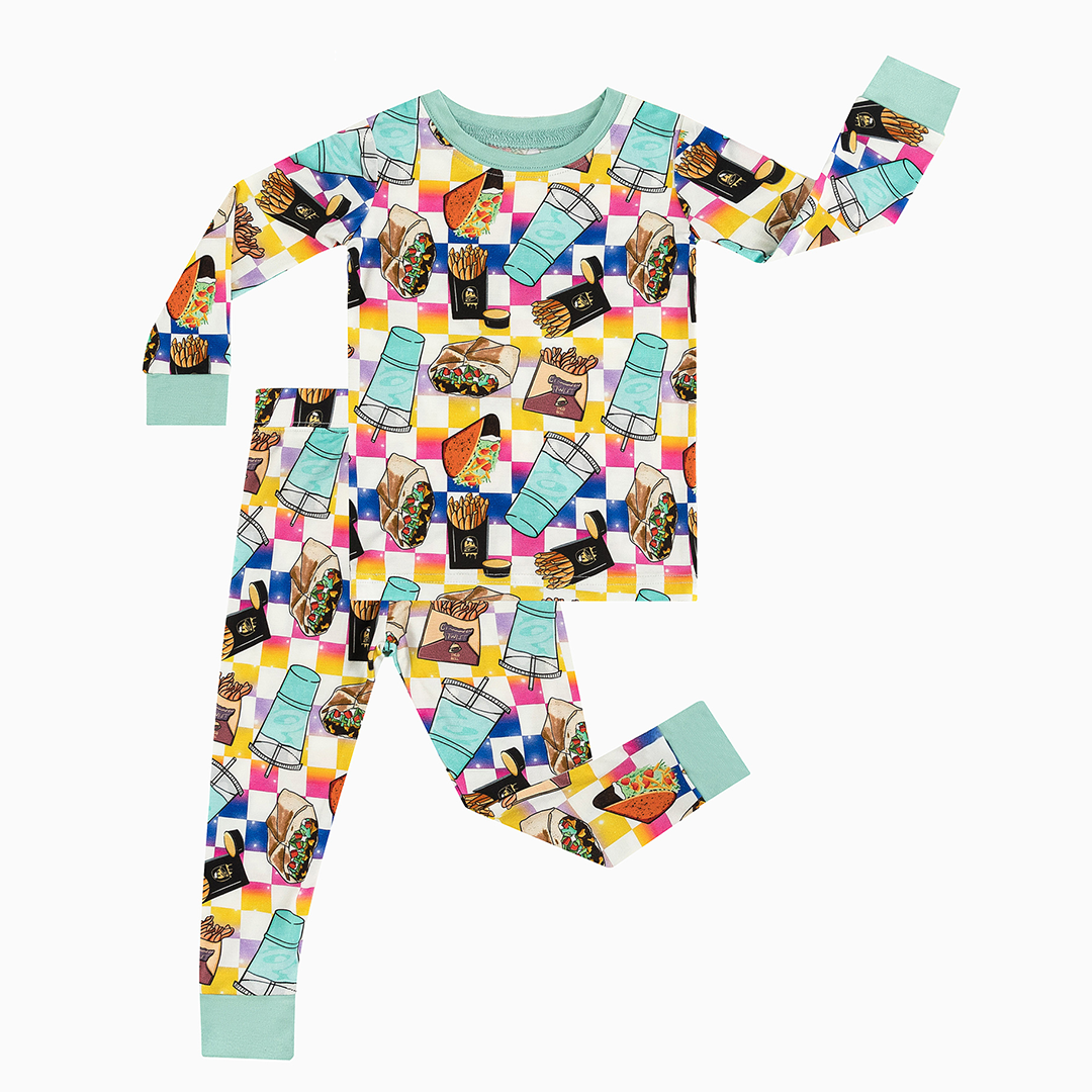 Sandwich Fries Kids Bamboo Two-Piece Pajama Set