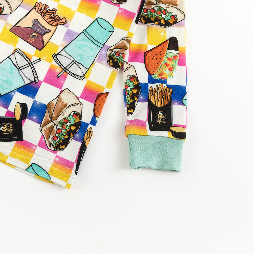 Sandwich Fries Kids Bamboo Two-Piece Pajama Set