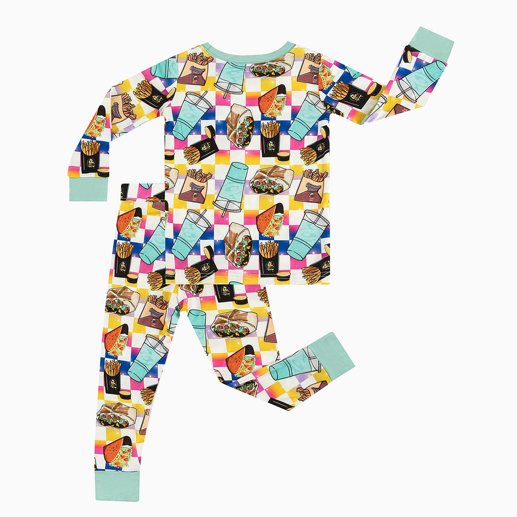 Sandwich Fries Kids Bamboo Two-Piece Pajama Set