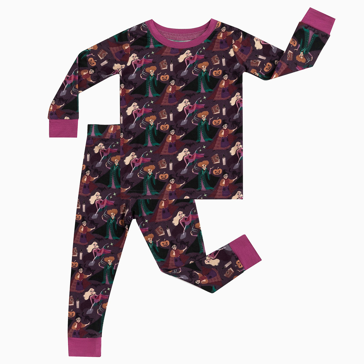 Halloween Crazy Witch Bamboo Two-Piece Long Sleeve Pajama Set