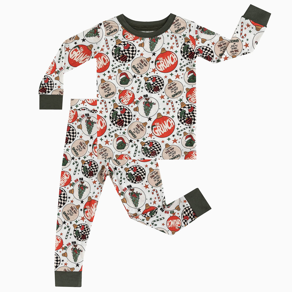 Christmas Tree Green Guy Two-Piece Bamboo Viscose Pajama Set