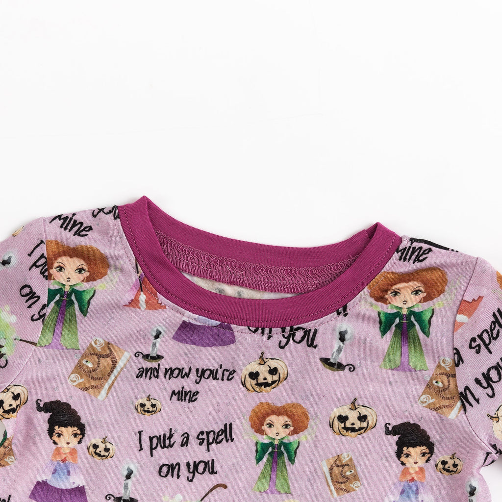 Halloween Three Crazy Witch 2 Piece Bamboo Kids Pajama Sets