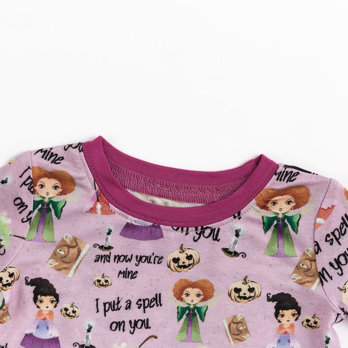 Halloween Three Crazy Witch 2 Piece Bamboo Kids Pajama Sets
