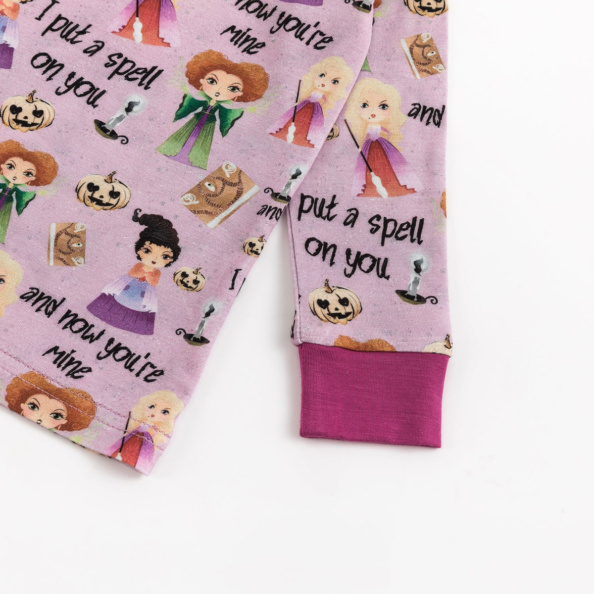 Halloween Three Crazy Witch 2 Piece Bamboo Kids Pajama Sets