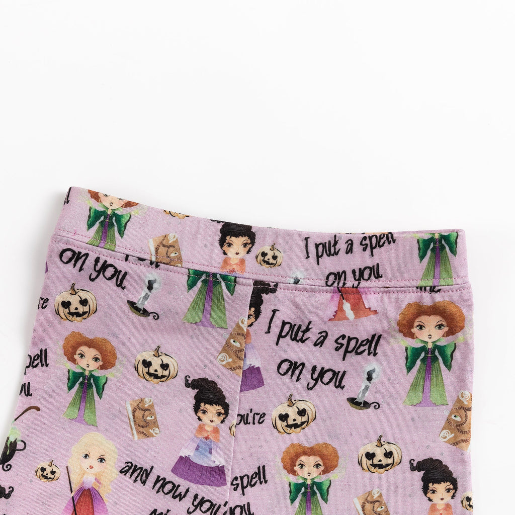 Halloween Three Crazy Witch 2 Piece Bamboo Kids Pajama Sets