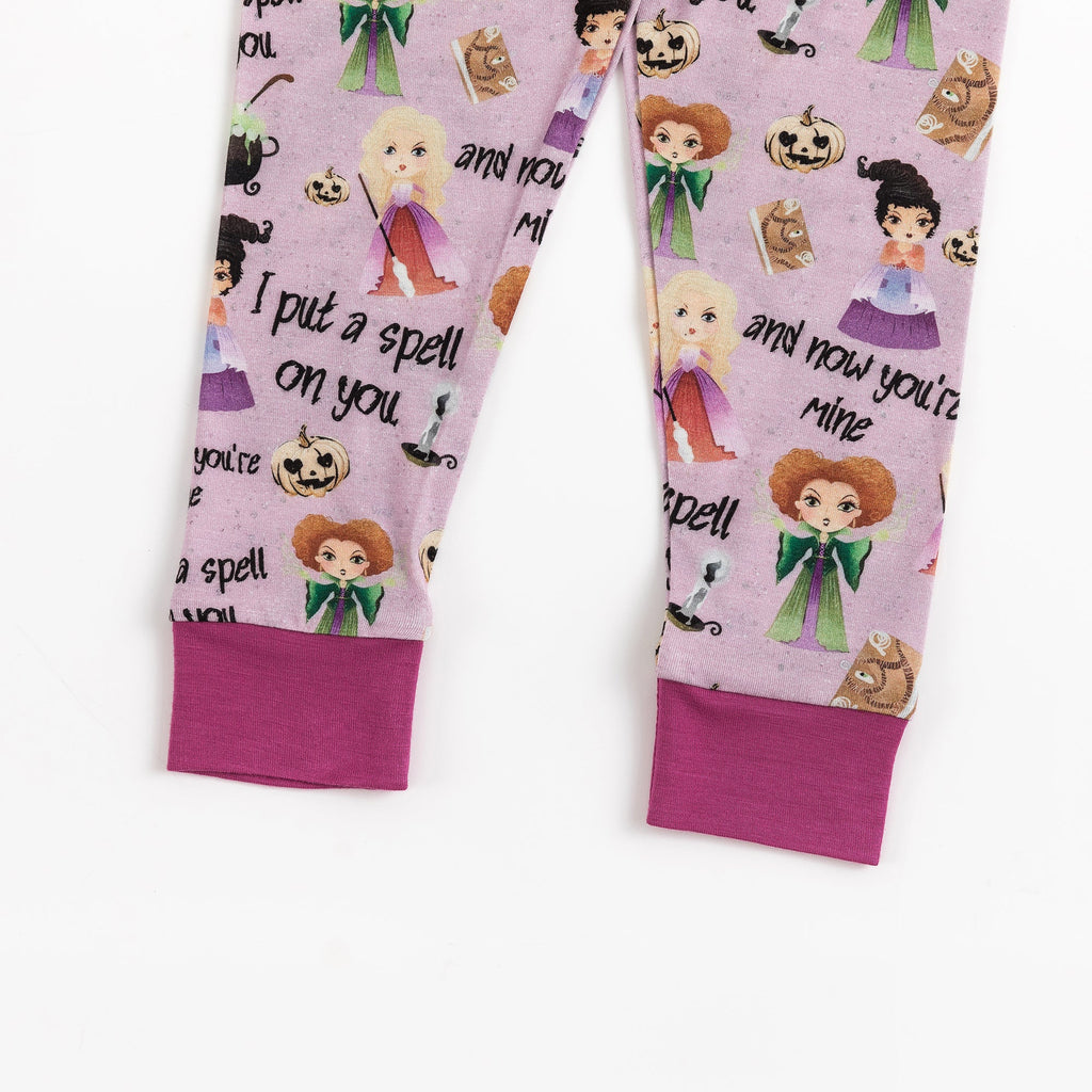 Halloween Three Crazy Witch 2 Piece Bamboo Kids Pajama Sets