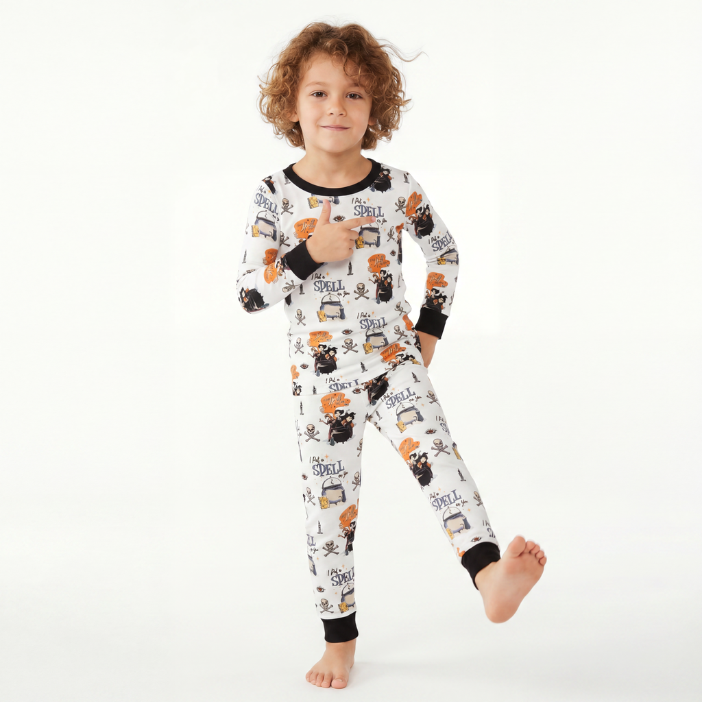 Halloween Witch Magic Potion Bamboo Long Sleeve Pajama Set