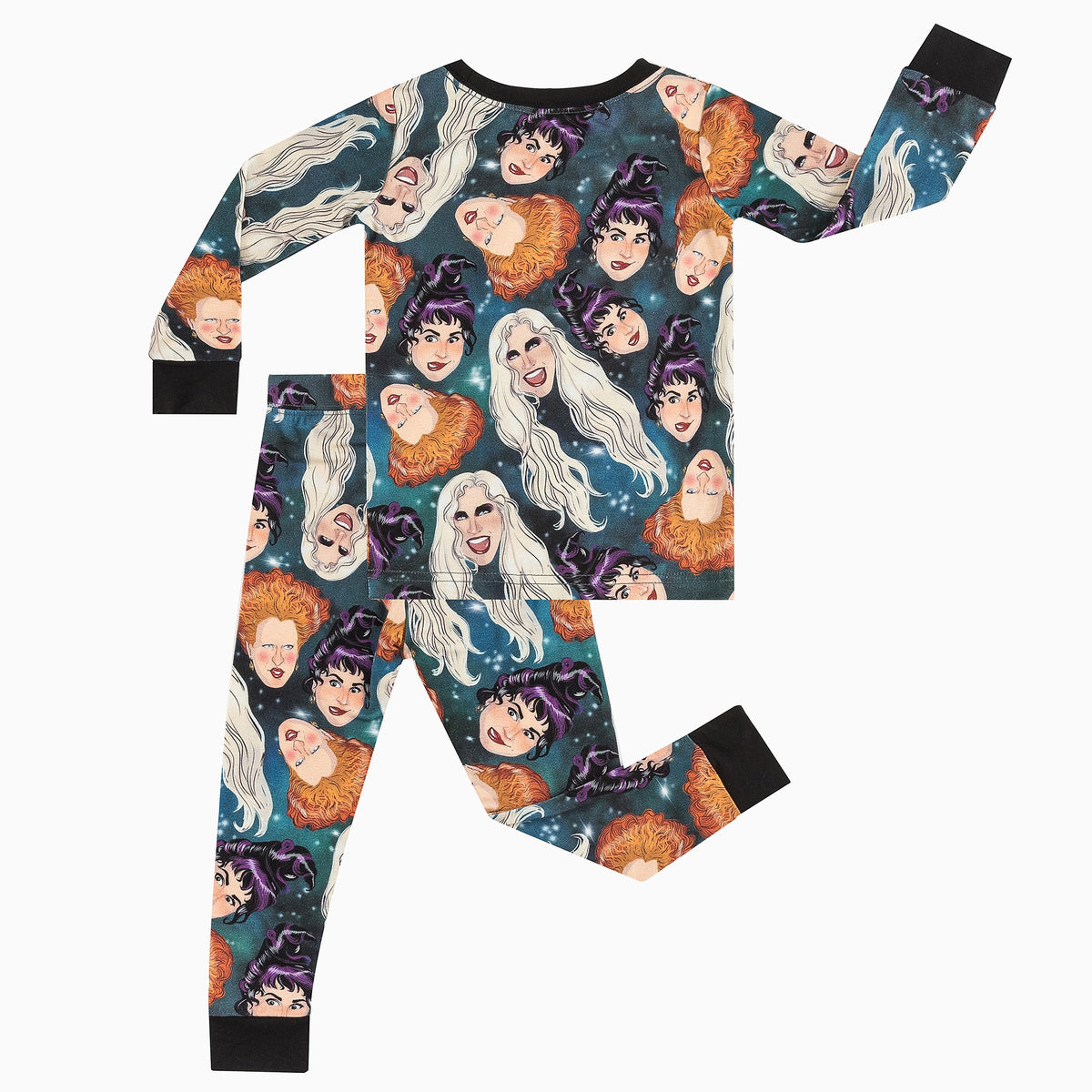 Halloween Witch Head Pattern Bamboo 2 Piece Pajama Set
