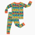 Rainbow Green Bow Bamboo Long Sleeve Pajama Set