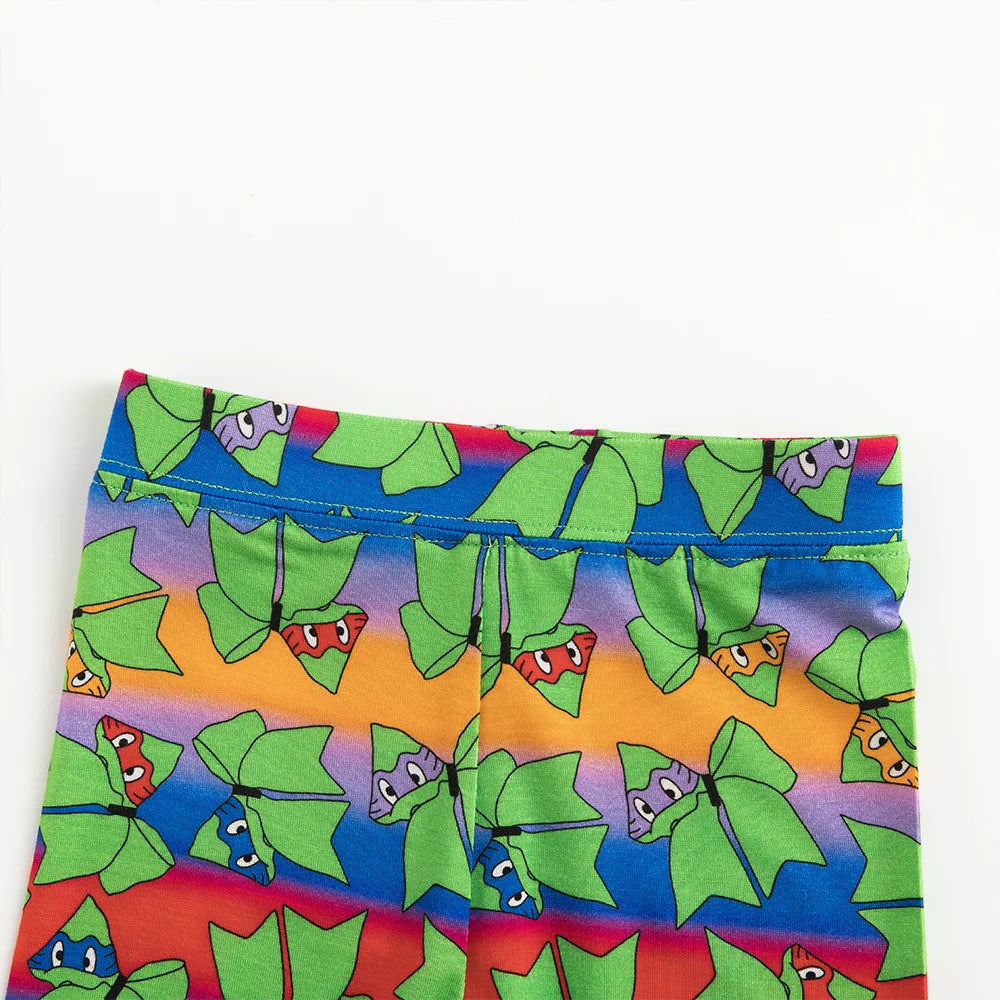 Rainbow Green Bow Bamboo Long Sleeve Pajama Set