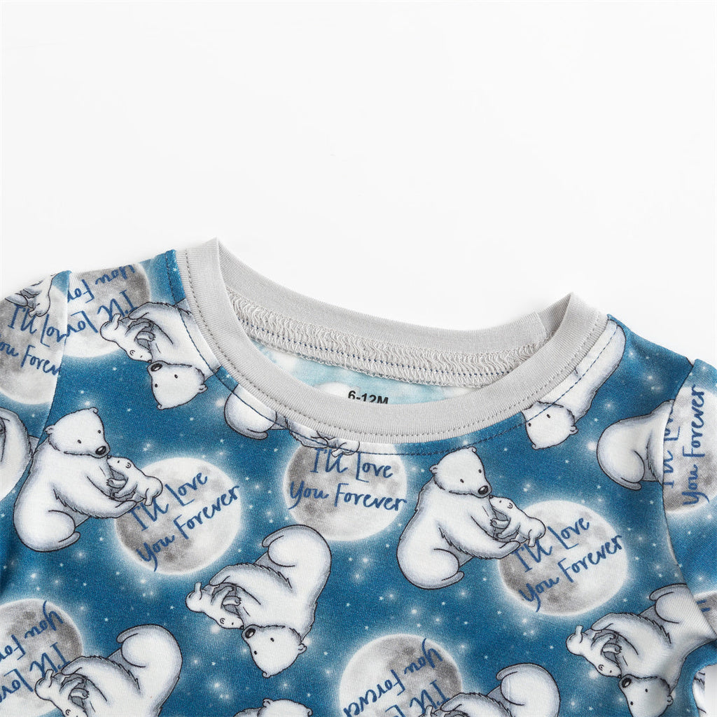 Polar Bear Bamboo Long Sleeve Kids Pajama Set