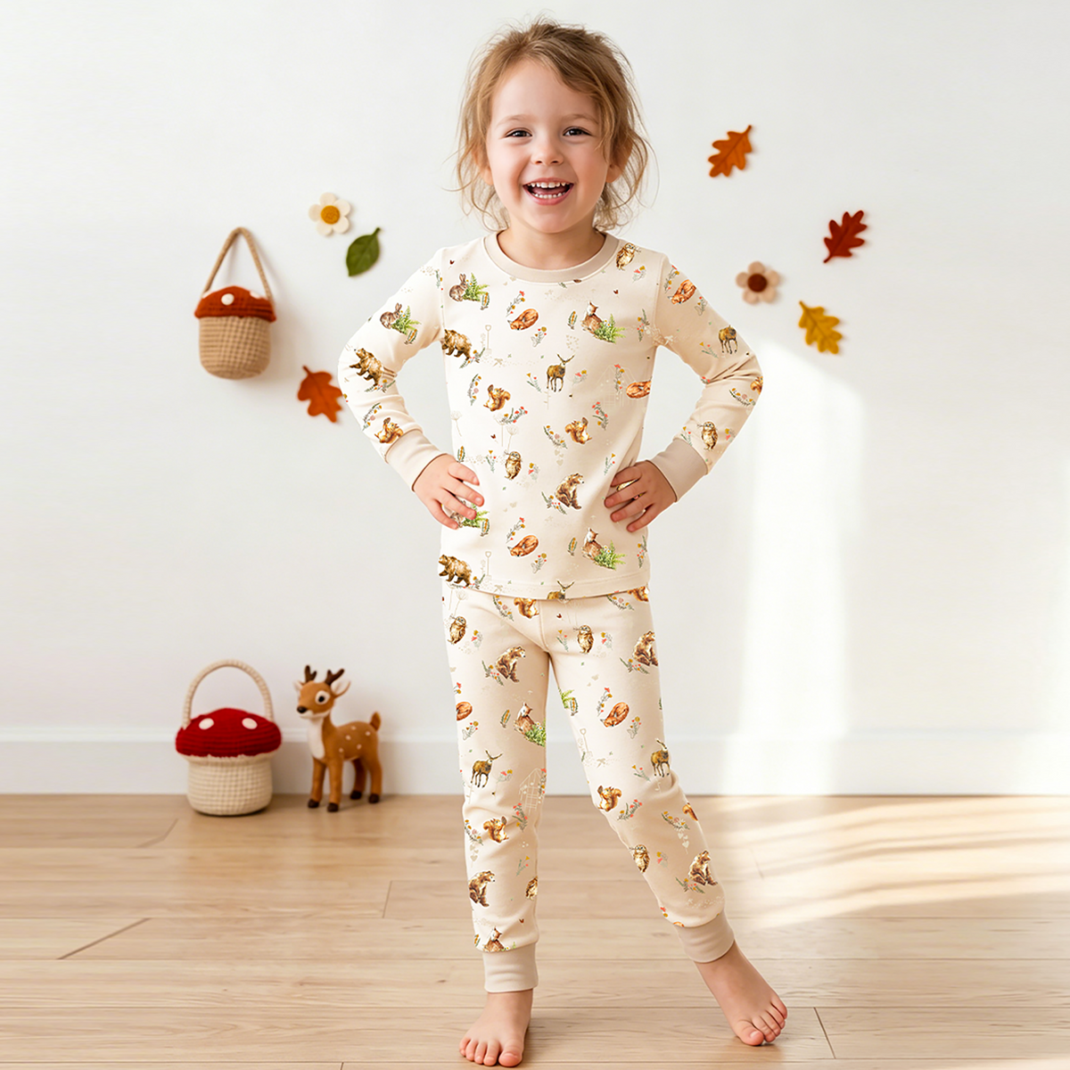 Farmyard Friends Woodland Journey Kids Two-Piece Pajama Set