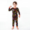 Halloween Spooky Sweet Candy Orange Kids Bamboo Two-Piece Pajama Set