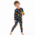 Halloween Spooky Dino Kids Bamboo Two-Piece Pajama Set