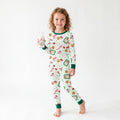 Christmas Santa’s Sweet Treats Kids Bamboo Two-Piece Pajama Set