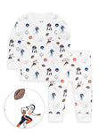 The Organic Long Sleeve Pajama Set [Football]