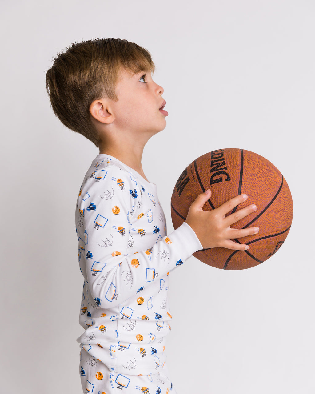 The Organic Long Sleeve Pajama Set [Basketball]