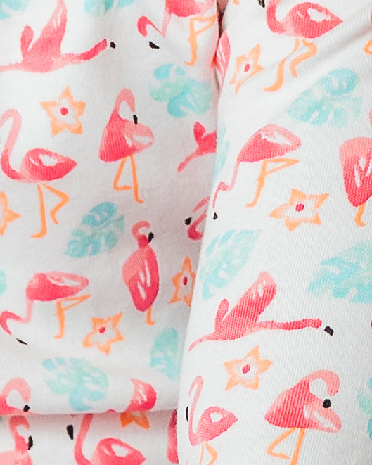 The Organic Long Sleeve Pajama Set [Flamingos]
