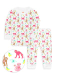 The Organic Long Sleeve Pajama Set [Monkeying Around Pink]