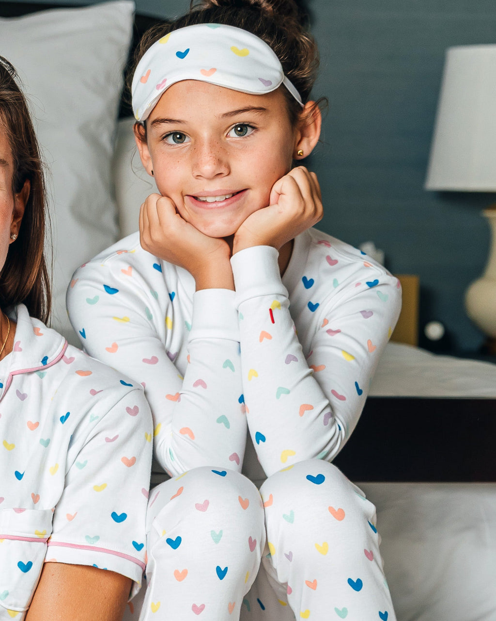 The Organic Long Sleeve Pajama Set [Rainbow Hearts]