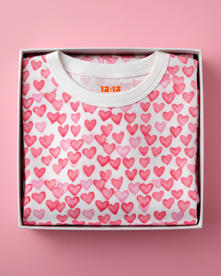 The Organic Long Sleeve Pajama Set [Sweethearts]