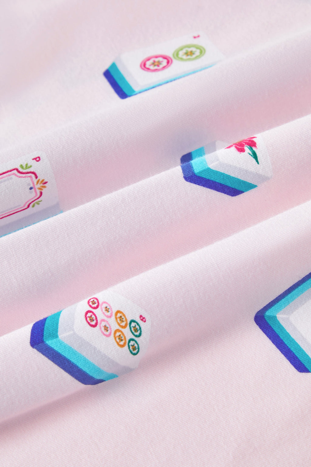 Long Sleeve Pajamas in Sakura Mahjong