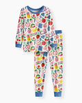 Back To School Fruit Alphabet Bamboo Two Piece Long Sleeve Pajama Set