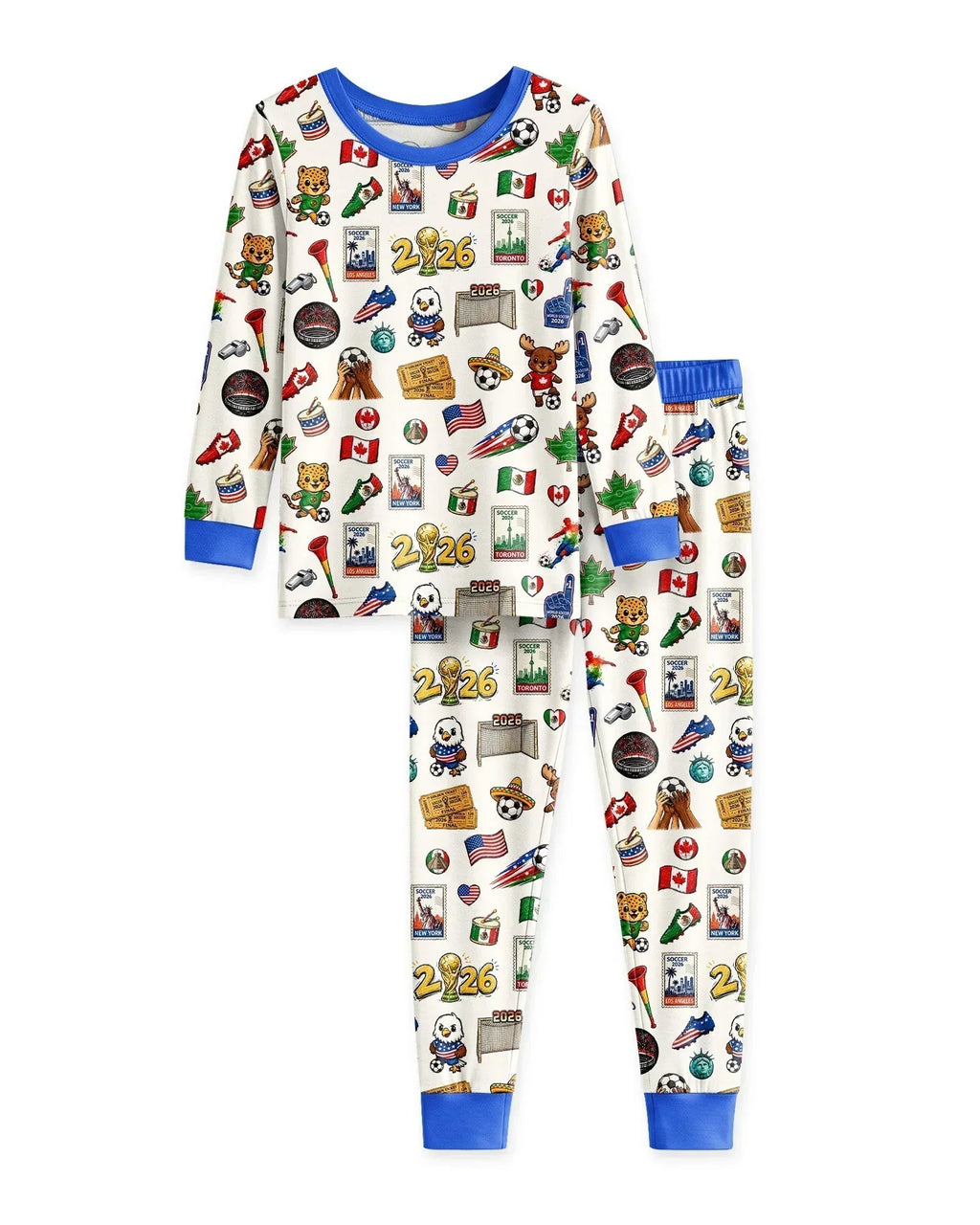 Soccer Cup 2026 Bamboo Two Piece Long Sleeve Pajama Set