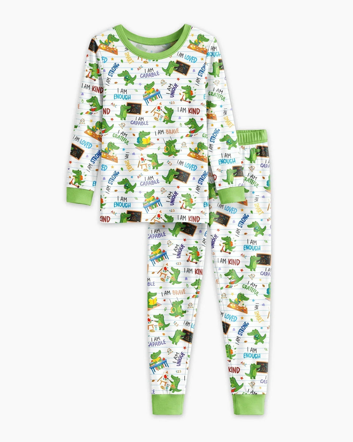 Brave Gator Days Bamboo Two Piece Long Sleeve Pajama Set