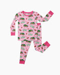 Watermelon Turtle Family Matching Bamboo Two Piece Long Sleeve Pajama Set