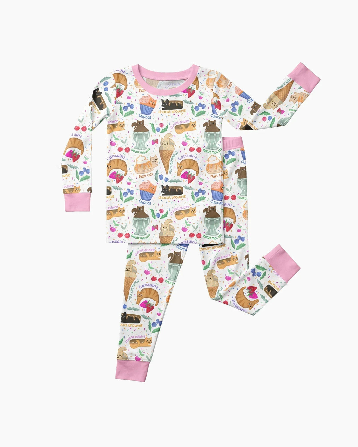 Purrfect Treats Bamboo Two Piece Long Sleeve Pajama Set