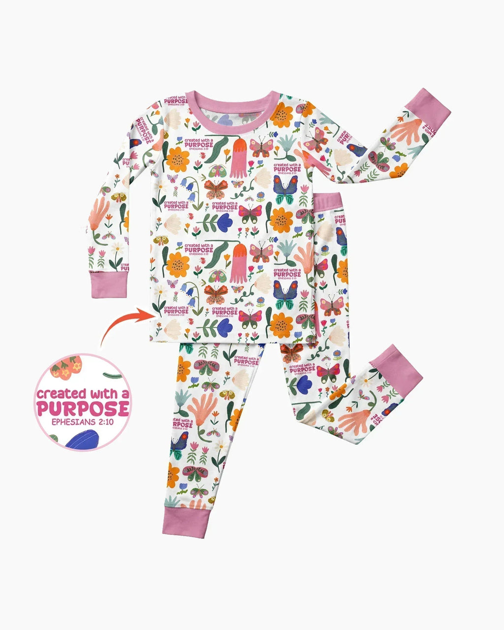Created With A Purpose Bamboo Two Piece Long Sleeve Pajama Set