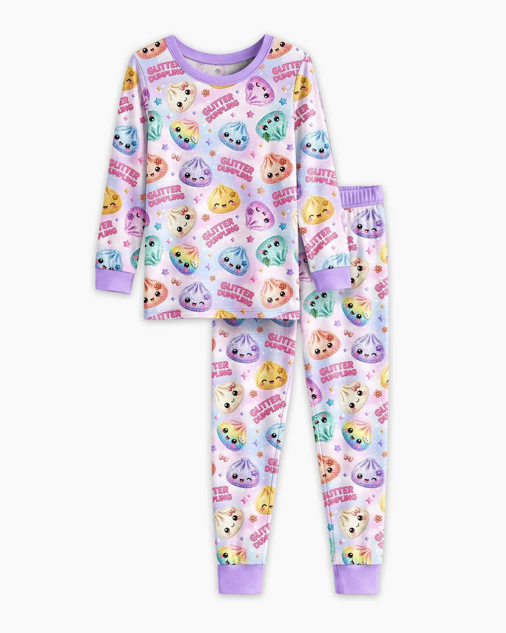 Glitter Dumpling Bamboo Two Piece Long Sleeve Pajama Set
