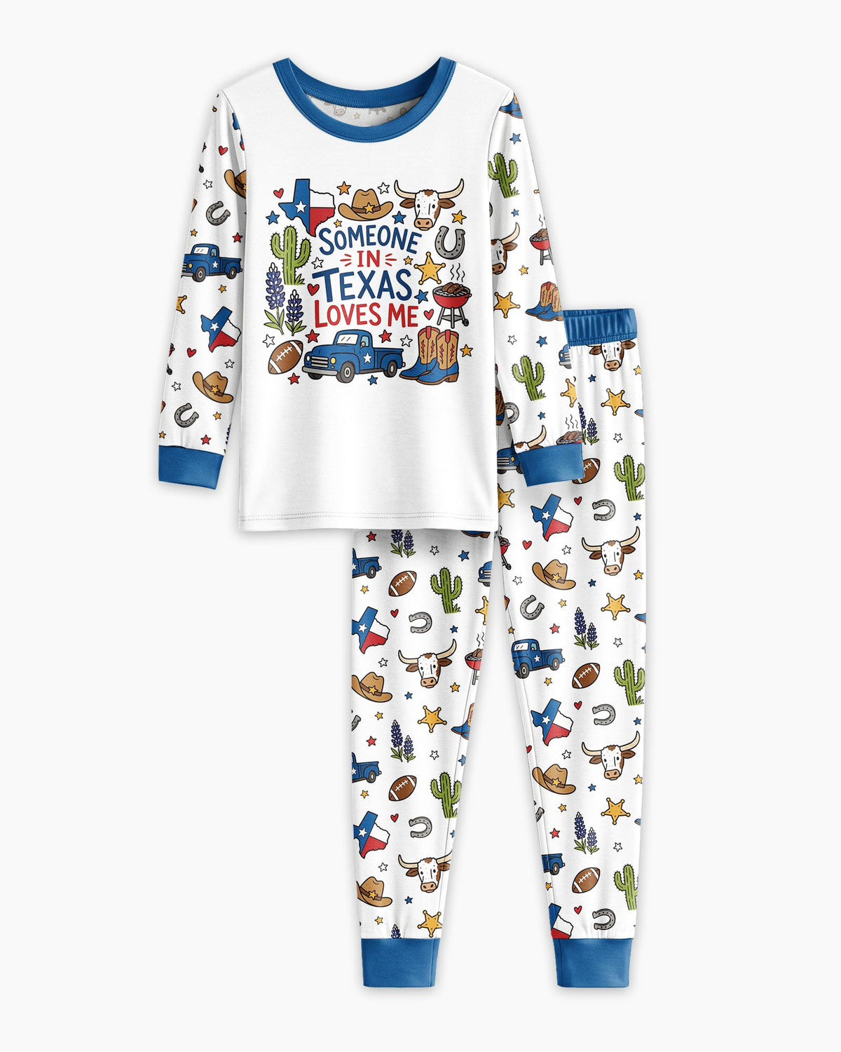 Someone in Texas Loves Me Bamboo Two Piece Long Sleeve Pajama Set