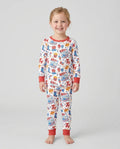 Red White & 250 Bamboo Two Piece Long Sleeve Pajama Set